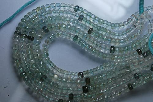 Fil d'aigue-marine verte facettée pour fabriquer un bijou personnalisé à offrir