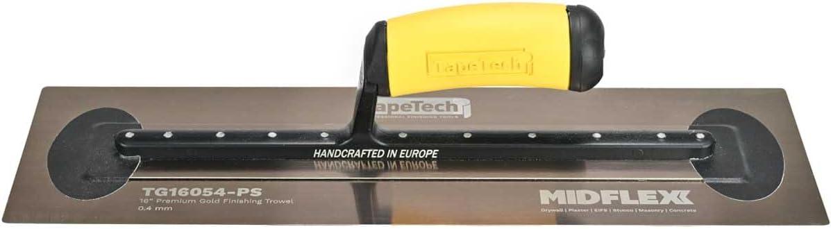 TapeTech 16" x 4.7" Gold Stainless Steel Finishing Trowel