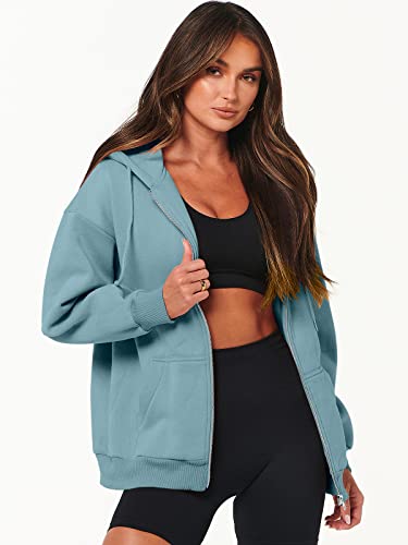 ANRABESS Women's Oversized Half-Zip Fleece Sweatshirt #TOP17