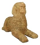 Ebros Gift Egyptian Wonder of The World Great Sphinx of Giza Androsphinx Figurine Museum Reproduction 6.75" Long in Sand Finish Gods of Egypt Desert Ruin Sculpture