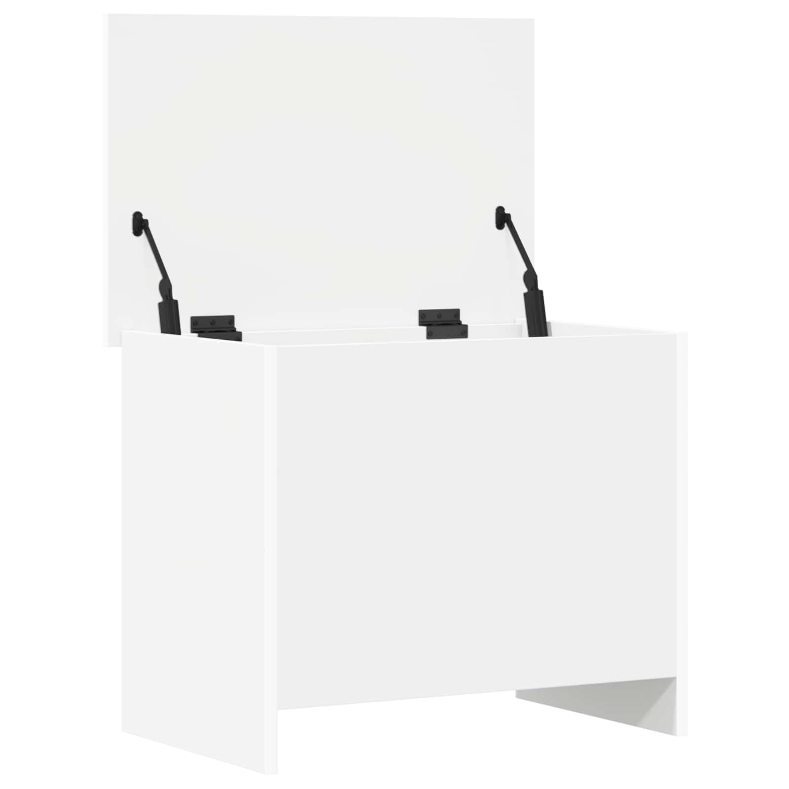 Fengshui Aufbewahrungstruhe Weiß 60 x 40 x 50 cm Holzwerkstoff | Großzügiger Stauraum für Kleidung, Bücher, Deko, einfache Montage, rechteckiges Design für Schlafzimmer und Flur