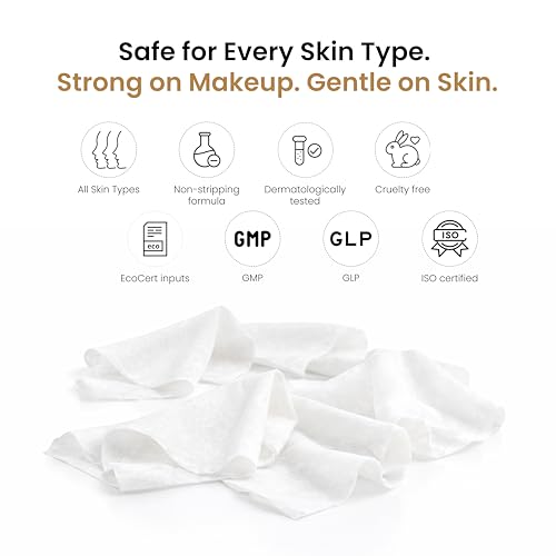 Image of Personal Touch Makeup Melting Skin Care Wipes | World's First Serum Infused Hydrating Makeup Remover With Hyaluronic Acid & Ceramides | 100% Bio-Degradable (4 Pack of 10 Sheets Each)