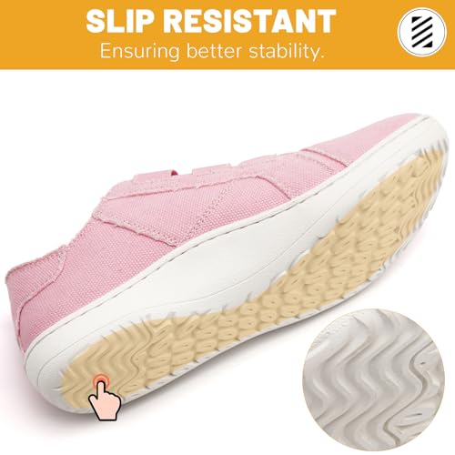 Womens Fashion Canvas Sneakers Wide Toe Skateboard Shoes Low Top Casual Walking Shoes Minimalist Sneakers4