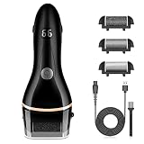 Elektrischer Hornhautentferner Wiederaufladbar mit LED Anzeige, AOMEES Ferse Starke Hornhaut Entfernen Hornhauthobel Quarzsand Hornhautraspel USB Wiederaufladbar, Arc Fusspflege Set