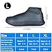 Shiwely Silicone Waterproof Shoe Covers, Upgrade Reusable Overshoes with Zipper, Resistant Rain Boots Non-Slip Washable Protection for Women, Men (L (Women 7.5-10.5, Men 6.5-9), Black)