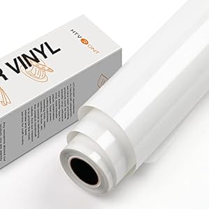 HTVRONT Wärmeübertragungsfolie PU-HTV Vinyl Weiß 30,5cm x 30,5m