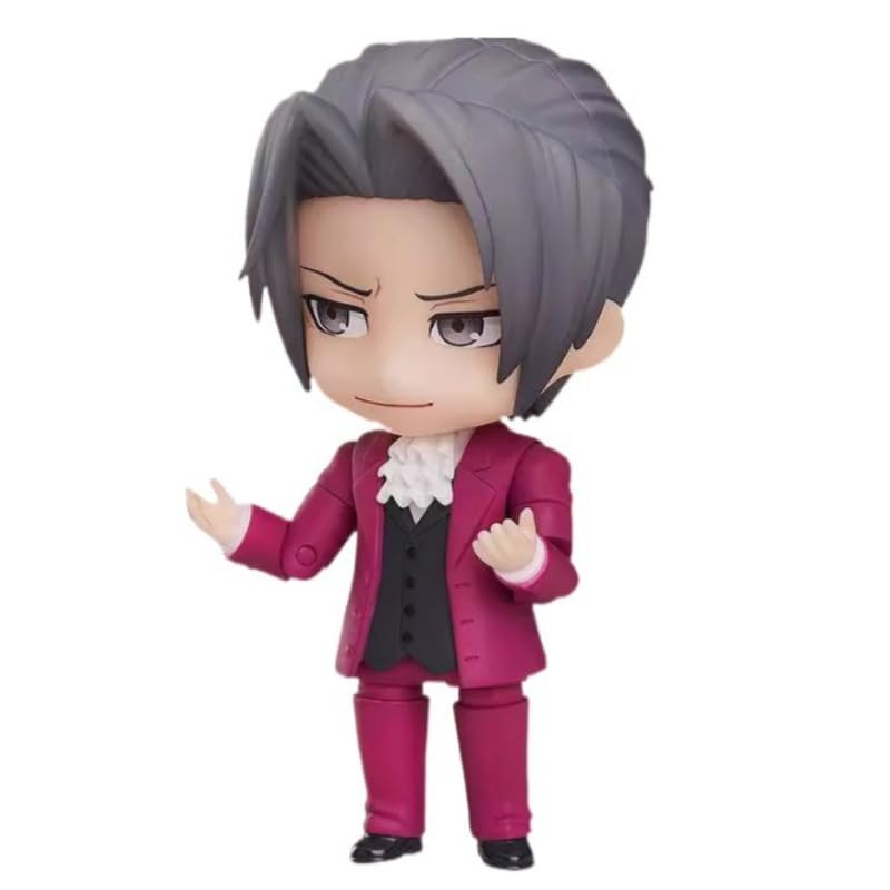 REOZIGN Phoenix Wright, Miles Edgeworth, Version Q Animated Figures Face Replacement Mobiles 10 cm/3.9 Inches PVC Model Craft Gift (A)