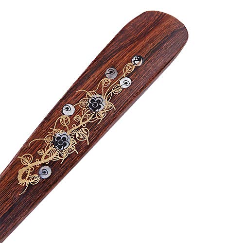 Wanlianer-Accessories Paquete de 2 Zapatos Largos de Madera con Cuerno de Zapato unisexHorn Lightweight Shoe Helper (Color : Marrón, tamaño : 70 * 4cm)