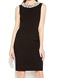Calvin Klein Women's Sheath Dress with Pearl Neck