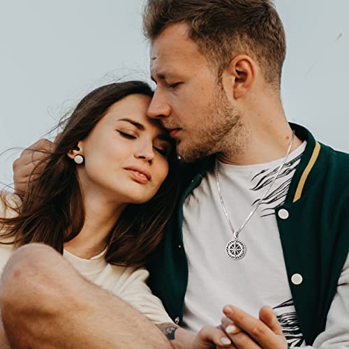 Locket Necklace That Holds Pictures 925 Sterling Silver Compass Lockets For Women/Men Nautical Jewelry Lovket 2 Photos Necklace With Picture Inside Locket For Men Pendant Metal Lockets For Woman Double Picture Compass Rose Small Locket Round Compass 24 Inch Chain Forever In My Heart Locket Man's Family Old School Locket Female Lockets For Women That Hold Pictures #TOP7