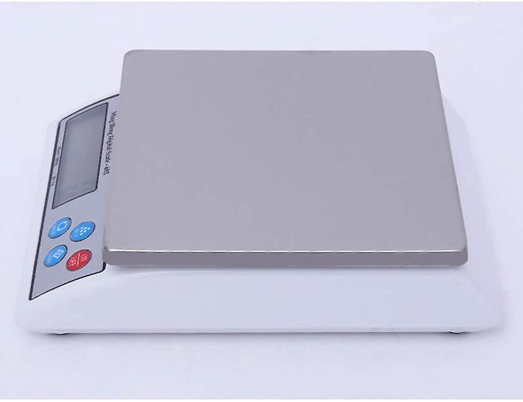 Mini balance électronique en acier inoxydable avec écran LCD pour bijoux Blanc 30 kg/1 g