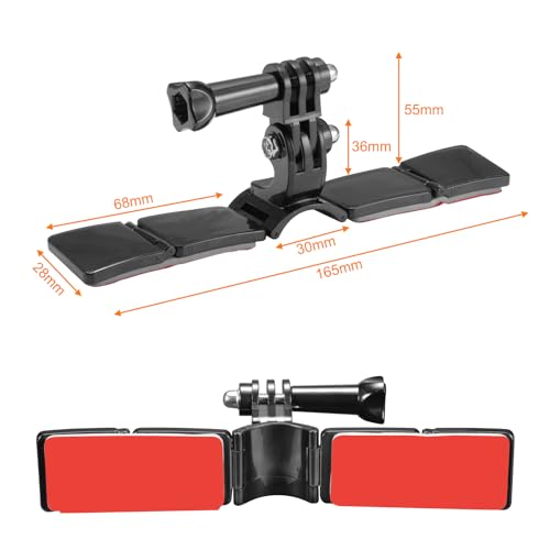 Lupholue Kits de Montaje de Barbilla para Casco de Motocicleta con Almohadillas Curvas Adhesivas for GoPro Hero 12 11 10 9 8 7 (2018) 6 5, Hero Black, Session, Xiaomi Yi y Otras cámaras de acción - imagen 2