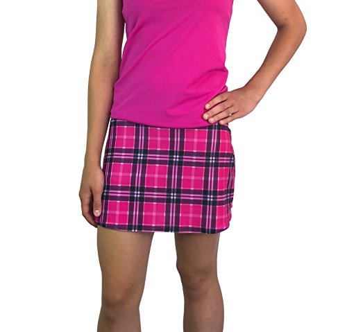 Pink Plaid Slim Golf Skort (Small)