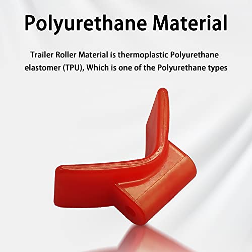 Colofulway 3" Boat Trailer Y Bow Stop, Poly Marine V Bow Stop Fits 3" Bracket With 1/2" Shaft #TOP3