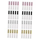 VALICLUD 40 Stück Nachfüllbare Lipgloss Behälter mit Integriertem Pinsel Transparente Kosmetik Tuben aus Abs Wiederverwendbar Tragbar für Reisen und DIY Lippenpflege