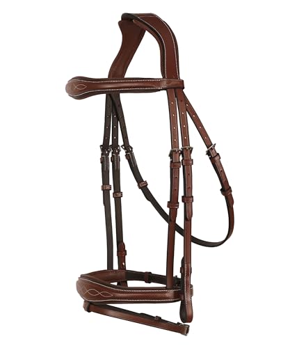 ExionPro Anatomic English Hunter Bridle with Detachable Flash & Reins