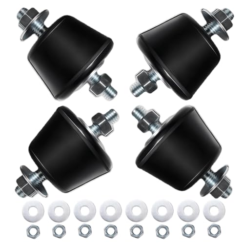 Lot de 4 amortisseurs de vibrations en caoutchouc M8 (43 x 31 mm), pour climatiseurs, pompes à chaleur et compresseurs, pieds anti-vibrations en caoutchouc et...