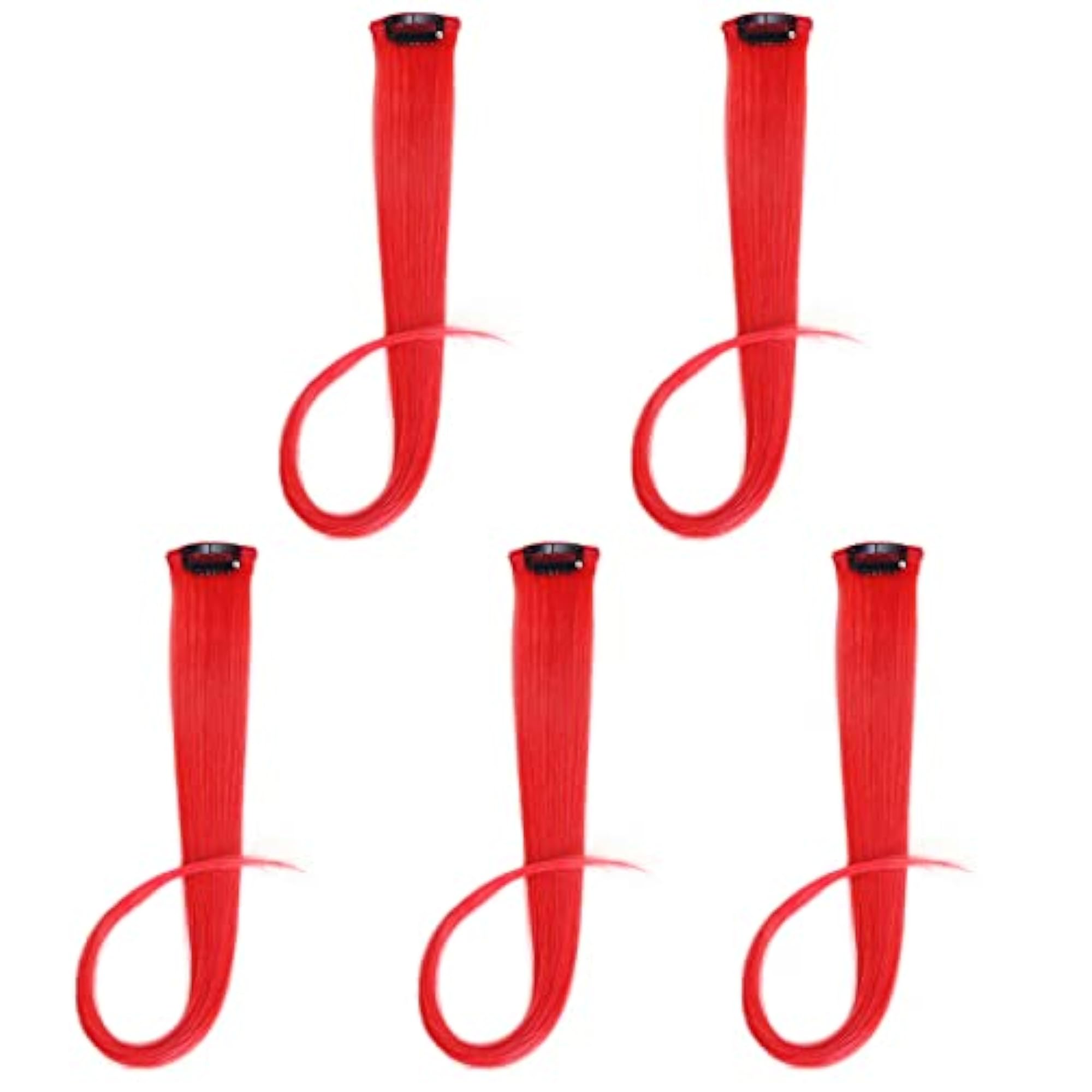 Straight Red Clip-In Human Hair Extension