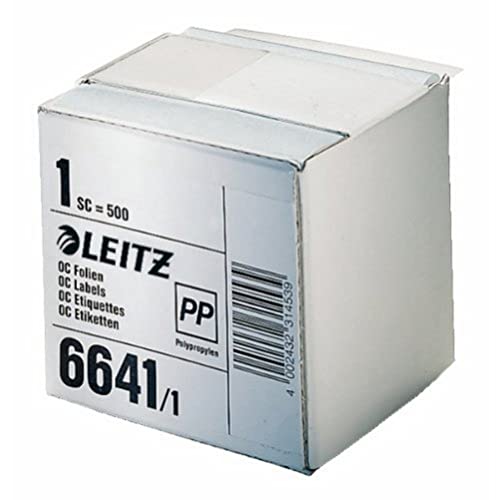 Leitz 66411000 Schutzfolienschild auf Rolle, selbstklebend, 500 Stück, transparent