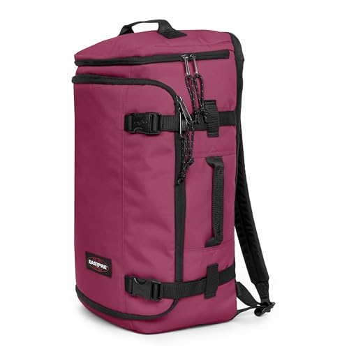 Image of EASTPAK Carry Pack - Convertible Duffel & Backpack, 30L Cabin-Size Travel Bag, Laptop Sleeve, Water Bottle Holder, Multiple Pockets, Wine Burgundy