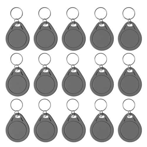 Image of 100pcs MF Ultralight C ULC Keyfobs NFC Key fob Token Tag RFID Key Cards, 13.56MHz Contactless Ticket IC MF0ICU2 Gray RFID Key Fobs, Compatible with Upgraded SAFLOK, KABA, ONITY and Salto Locks