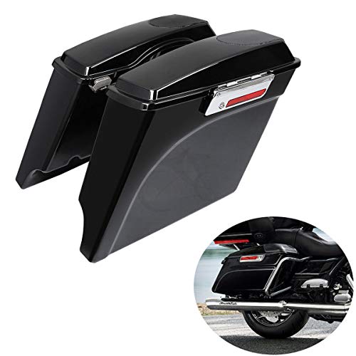 TCMT 5" Extended Saddlebags con tapas para altavoces 5"x7" para Harley Touring modelos CVO Road Glide, Road King, Street Glide, Electra Glide Ultra Classic 1994-2013 miniatura 3