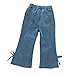 Fashion Y2K High Waisted Punk Jeans Wide Leg Bell Bottoms Patchwork Denim Pants Casual Vintage (3-Blue, 12-18 Months)