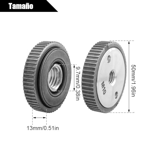Bestgle 2 Piezas Tuerca De Sujeción Rápida M10, Tuerca de Sujeción Rápida M10, Tuerca de Sujeción de Acero al Carbono Rosca Precisa, para Amoladoras Angulares - imagen 2