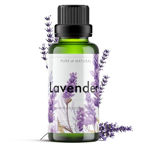 Image of Esslux Lavender Essential Oil for Diffuser | 100% Pure Natural Oil for Skin & Hair | Ideal for Relaxation & Nourishment | Perfect for Soap Making Scent, 90 ML