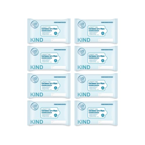 Clinicept Care Incontinence Wipes with 4% Dimethicone - NHS Approved patient Wipes, Aloe Vera, Antibacterial, Alcohol Free, Soothes and Moisturises. (8 packs of 10 wipes, 80 wipes)