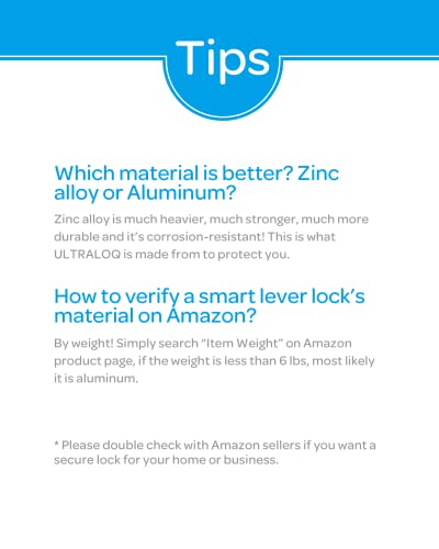 Ultraloq Lever, Heavy Duty Smart Lock 5-In-1 Keyless Entry Door Locks, Fingerprint Lock With Keypads And Voice Guide, Smart Door Lock For Front Door, Home And Office Black #TOP5