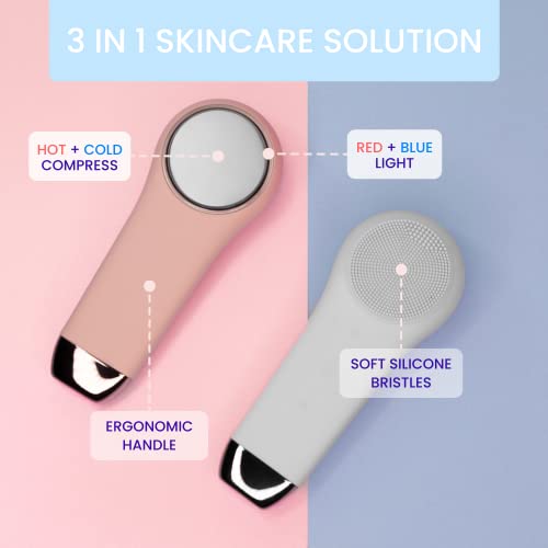 Clarity Revive 3-In-1 Advanced Facial Cleansing Brush | Heat & Cold Compress, Cloud White #TOP2