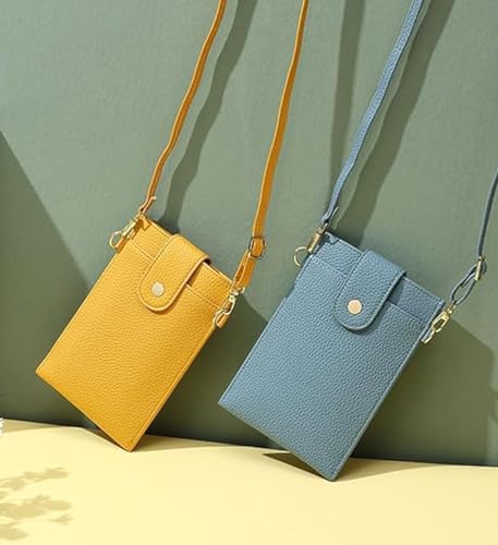 Purrcase 2025 New Women's Ultra-Slim Vertical Phone Wallet,PU Crossbody Phone Coin Purse with Card Slots & Pockets3