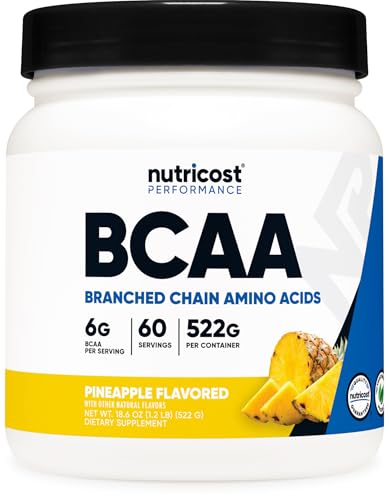 Nutricost BCAA パウダー2:1:1 パイナップル味 60食分 分岐鎖アミノ酸 ベジタリアン Non-GMO グルテンフリーの商品画像（Amazon）