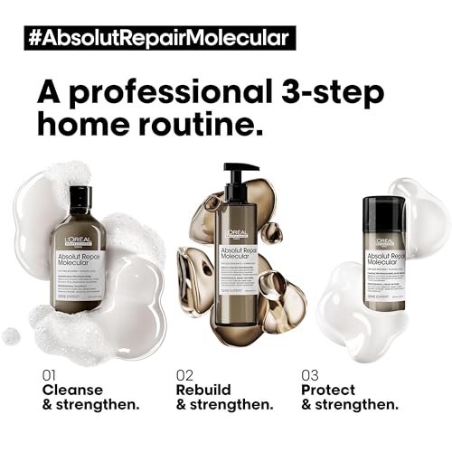 LOral Professionnel, Absolut Repair Molecular Hair Rinse-Off Serum, Repairs Damage & Restores Strength, Deep Molecular Repair & Instant Transformation, For All Damaged Hair Types, SERIE EXPERT, 250ml - Image 4
