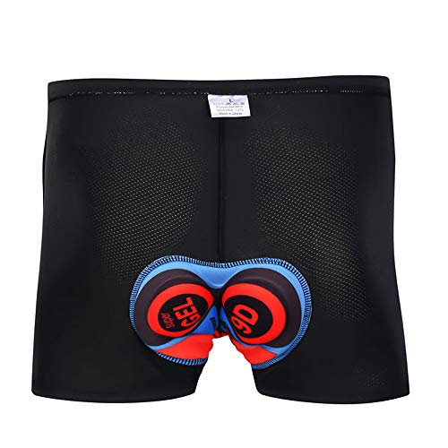 Huanxin Shorts De Cyclisme Homme, 3D Gel Rembourré À Vélo Caleçons Anti-Slip, Respirant Et Adsorbant,Noir,S Cover