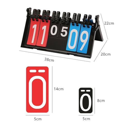 Marcador deportivo de 6 digitos abatible para mesa de balonvolea y tenis 4