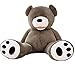 bananair Nounours GEANT XXL, Peluche Teddy Bear Immense, pour Anniversaires, Noel, Enfants,Fete (Gris, 200cm)
