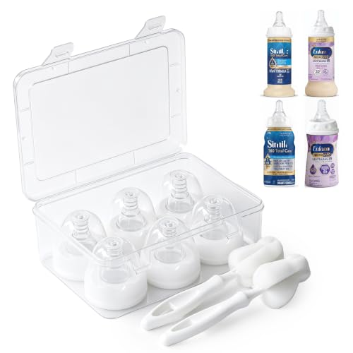 6PCS Slow Flow Nipples, 6ml/min, Reusable, Anti-Colic&Vented Nipples