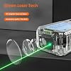 Medidor Láser de Distancia, 100M/328ft, Precisión ±2mm, con Pantalla LCD Retroiluminada, Mide Distancia, Área, Volumen, Modo Pitágoras para Uso Interior/Exterior (Láser Verde) 4
