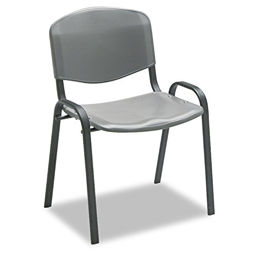 Safco 4185Ch Stacking Chairs Charcoal W/Black Frame 4/Carton #TOP17