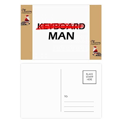 Cartes postales Don’t Be A Keyboard Man de Noël au coin du feu pour écrire vos vœux chaleureux