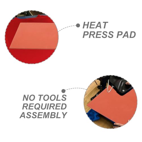 VILLCASE HitzebestäNdige Silikonmatte 15x15cm, 8mm Dicke, Rote Isoliermatte Für WäRmepressmaschine Und HeißPressmatte, Vielseitiges Ersatzpad Für WäRmeüBertragung Und Transfer