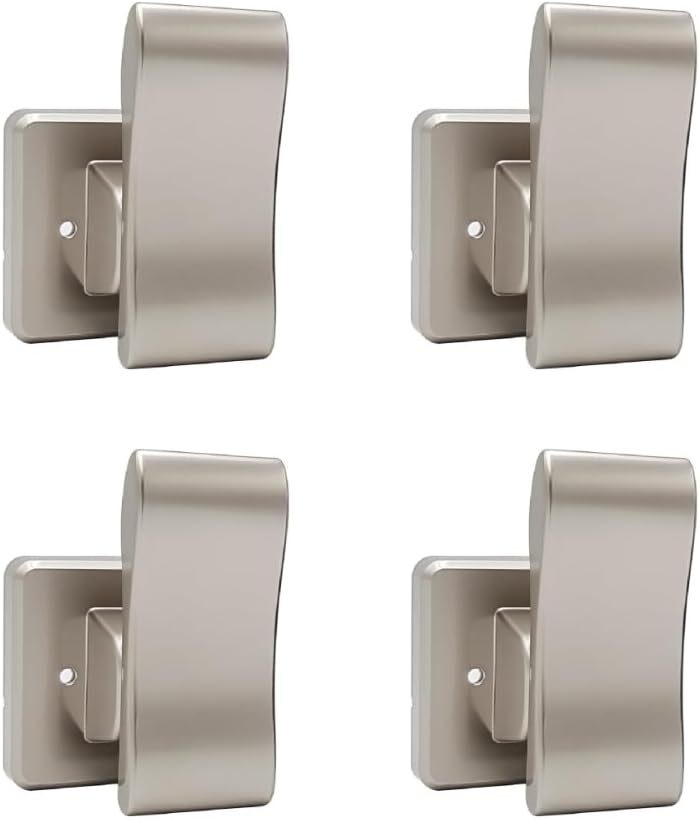 Modern Push-Pull Door Handle - Lever, Grey, 4 Packs