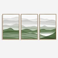 3 Piece Framed Canvas Wall Art Colorful Misty Canvas Prints Home Artwork Decoration for Living Room,Bedroom - 16