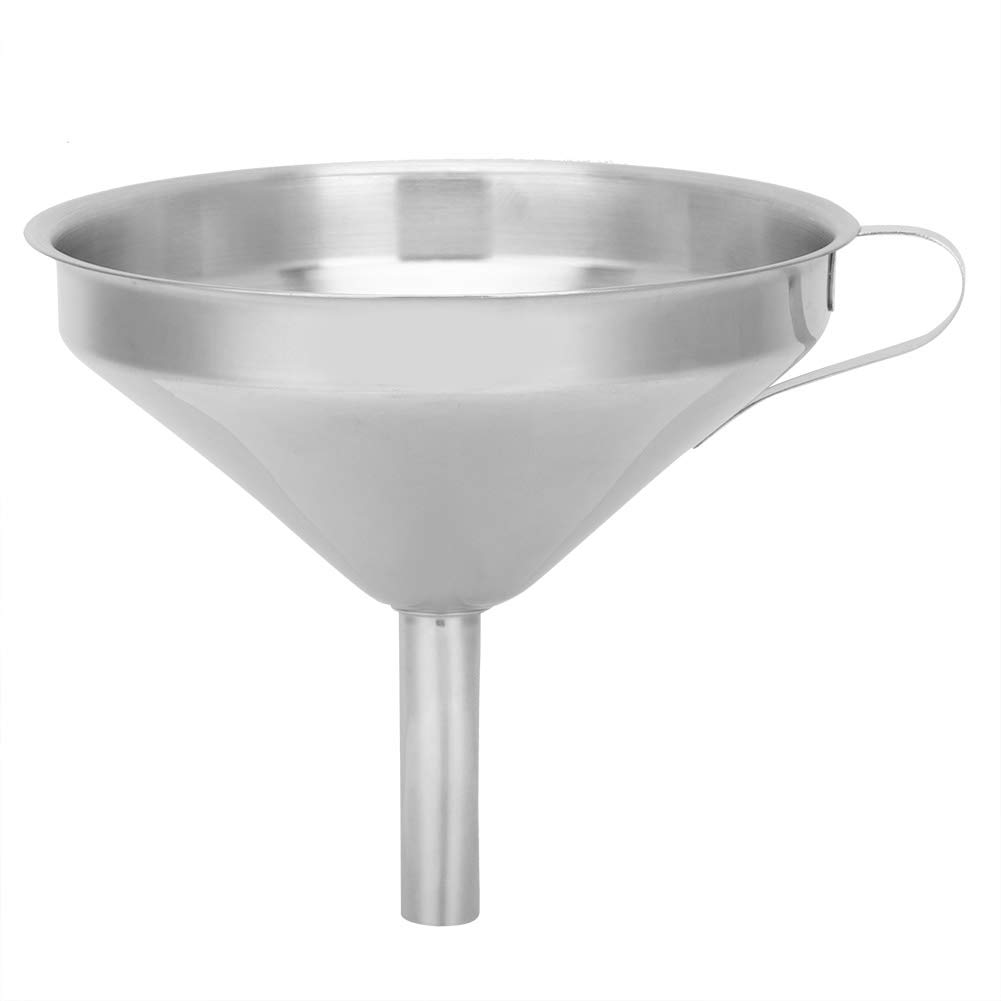 Stainless Steel Funnel with Strainer, Large Wide Mouth, Thickened Household Filter for Wine and Salad