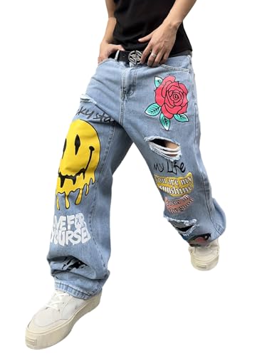 パンツ Destroyed baggy denim pants Balenciaga Super Destroyed Baggy Denim Pants Light Blue 2023