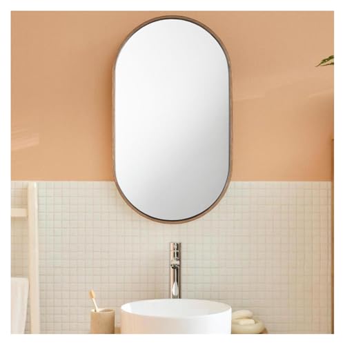 MOB-IN Miroir Ovale 40 x 70 cm Pepper Noyer
