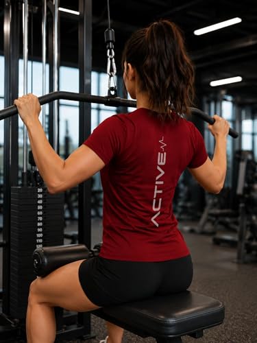 Image of 3Colors Women's Active Dry Fit Sports Active T-Shirt | Quick Dry Gym Workout Tee | Athletic Running Training Top-Active Signal