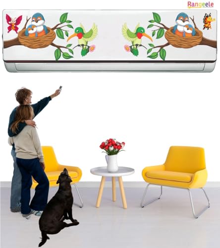 Image of ' Nature Multi Birds'' AC Sticker (96.5 cm x30 cmx 24 cm)